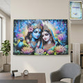 Premium Radha Krishna Decorative Wall Frame Painting (1 Pc, 89x58 Cm)
